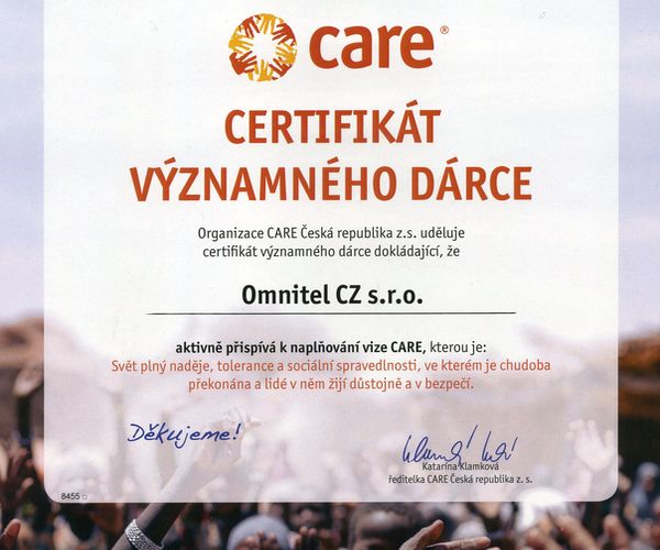 Certifikat CARE